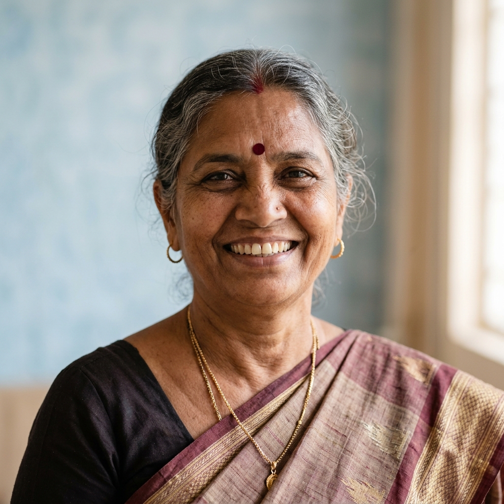 Senior woman smiling